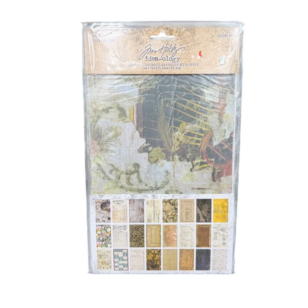 Tim Holtz Idea-ology Backdrops Volume 2 Paper 24 Double-Sided Sheets TH94118